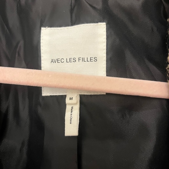 Anthropologie Avec Les Filles Houndstooth Shimmer Cropped Coat Size M - Picture 7 of 10